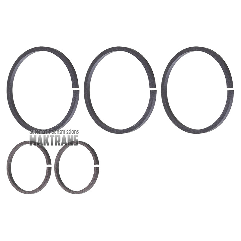 Комплект тефлоновых компрессионных колец входного вала JATCO JF011E  RE0F10A [3 больших и 2 маленьких тефлоновых кольца в комплекте]