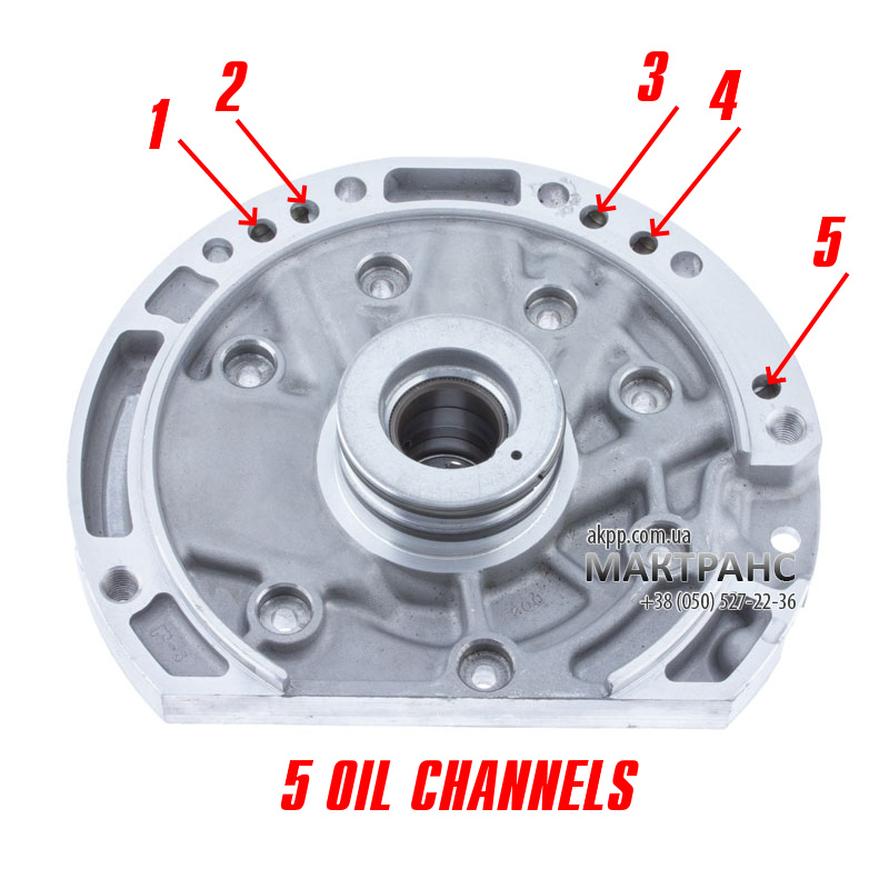 Ступиця масляного насоса F4A41 F4A42 96-up - MR593521, MD760348 (Mitsubishi type, 5 масляних каналів на маточині)