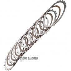 Комплект дисків пакету B4 Low / Reverse Clutch AB60E AB60F 07-up - 7 фрикційних дисків (загальна товщина комплекту 28.45 мм)
