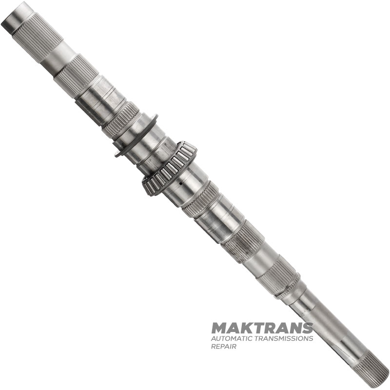 Вторичный вал VAG DSG DL501 0B5 — 0B5307215P, длина вала 587 мм, с игольчатым подшипником на торцевой части