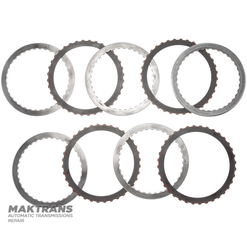 Комплект стальных и фрикционных дисков 3-5-R Clutch GM 6T70, 6T75 / FORD 6F50, 6F55 — (4 фрикционных диска, общая толщина комплекта 25.50 мм), 7T4Z-7B442-B, 7T4Z-7B164-D, 7T4Z-7B066-C, 7T4Z-7E085-B, 7T4Z-7D483-D