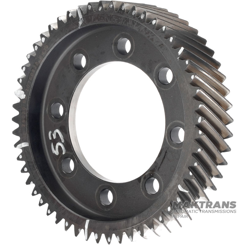 Косозубая шестерня дифференциала A6GF (53T, OD182mm, 33mm, 8 крепёжных отверстий)