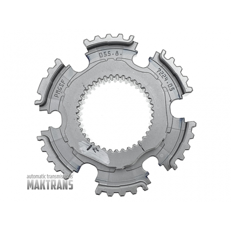 Ступица муфты синхронизатора 1 и 7 передач GETRAG 7DCT300  RENAULT EDC 7 PS251 0558722405 055.8.7224.05 [количество шлицев 38 шт, нар.Ø 87.40 mm, ширина  17.95 mm / 20.50 mm]