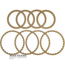 Комплект фрикційних дисків подвійного мокрого зчеплення VAG DSG DQ381 0GC K1 Clutch [нар.Ø 212.8 mm, 28 зубів, товщина 2.05 mm]-4шт / K2 Clutch [нар.Ø 168.5 mm, 32 зуби, товщина 2.05 mm]