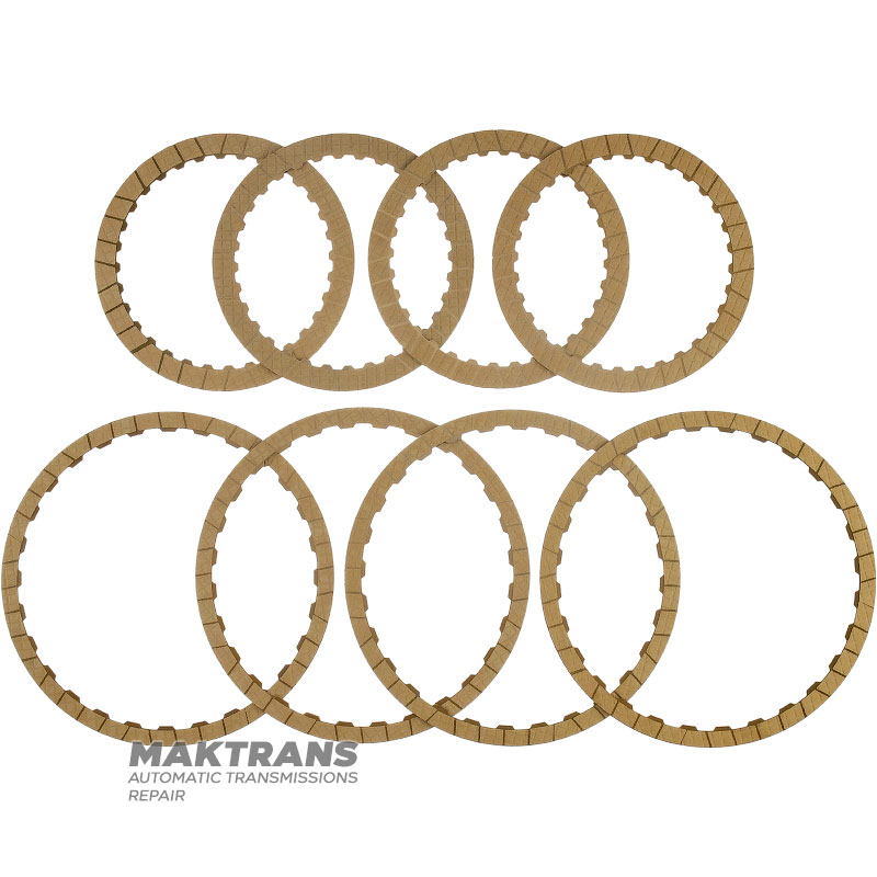 Комплект фрикційних дисків подвійного мокрого зчеплення VAG DSG DQ381 0GC K1 Clutch [нар.Ø 212.8 mm, 28 зубів, товщина 2.05 mm]-4шт / K2 Clutch [нар.Ø 168.5 mm, 32 зуби, товщина 2.05 mm]