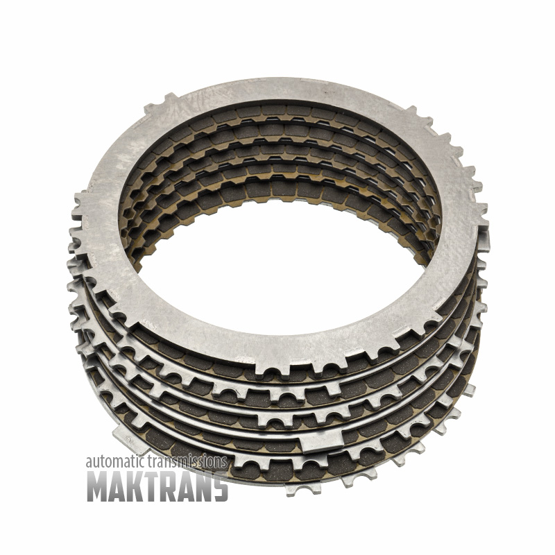 Комплект стальных и фрикционных дисков Brake No.2 TOYOTA AC60E  356920K010 356820K010 3567871010 [общая толщина комплекта 25.80 mm, нар.Ø фрикционного диска 169 mm]