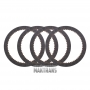 Комплект фрикіцонних дисків Intermediate Clutch FORD AOD AODE AODE-W 4R70W 4R75E 4R75W [4 диски, OD 180 mm, 60T, товщина 1.70 mm]