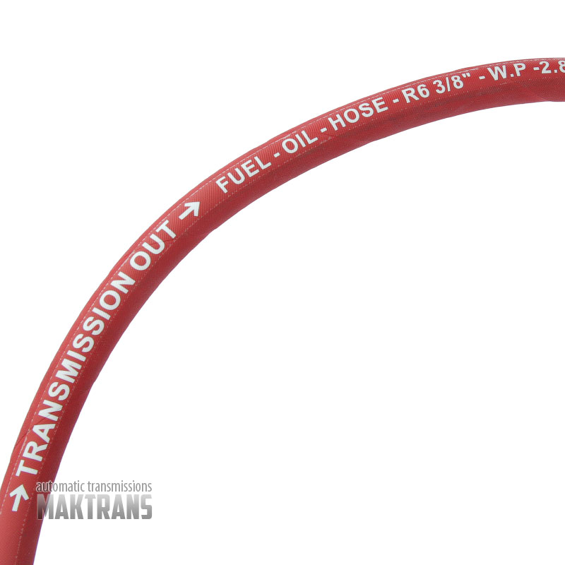 Гидравлический шланг низкого давления 10мм / 1 метр ( Маркировка шланга Transmission OUT / Red )