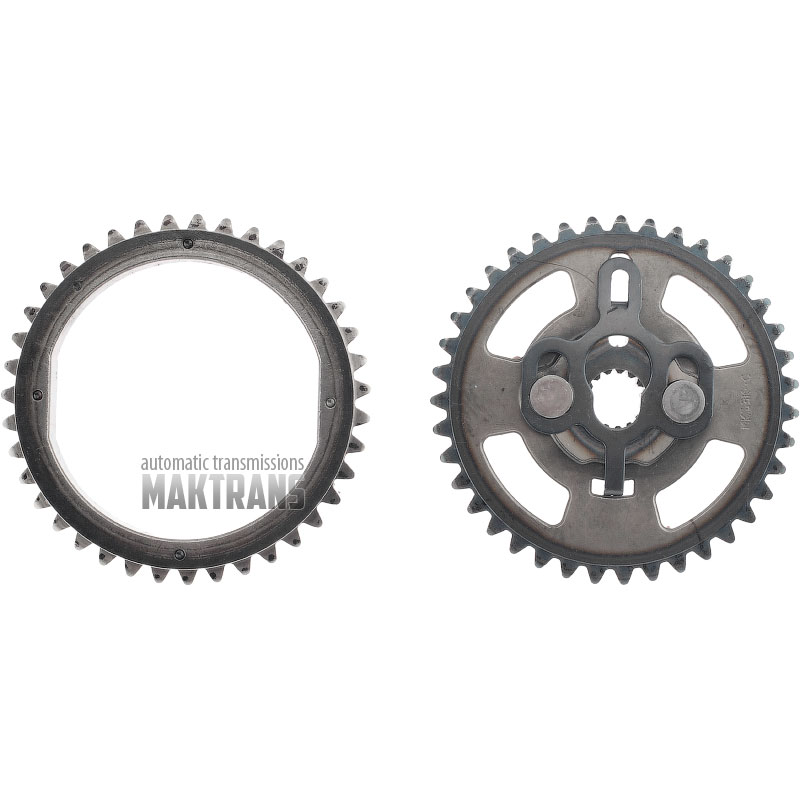 Комплект шестерней и цепи привода масляного насоса GM 8L45 / 24292596 24285833 [ вещушая шестрня 39 зубьев (нар.Ø 76.75 mm), ведомая шестерня 39 зубьев (нар.Ø 76.75 mm)