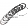 Комплект стальных и фрикционных дисков с4 (2-3-4-6-8) Clutch GM 8L90 / [5 фрикционных диска, общая толщина комплекта 27.75 mm]