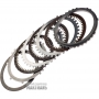 Комплект сталевих та фрикційних дисків С2 (1-2-3-4-5-R) Clutch GM 8L90 / [3 фрикційні диски, загальна товщина комплекту 20.05 мм]