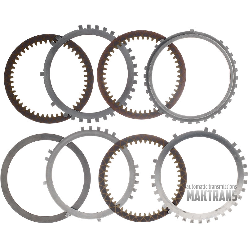 Комплект сталевих та фрикційних дисків С2 (1-2-3-4-5-R) Clutch GM 8L90 / [3 фрикційні диски, загальна товщина комплекту 20.05 мм]