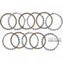 Комплект стальных и фрикционных дисков Brake No.4 TOYOTA AC60E 3568971010 356840K010 356940K010 [5 фрикционных дисков, общая толщина комплекта 25.50 mm]