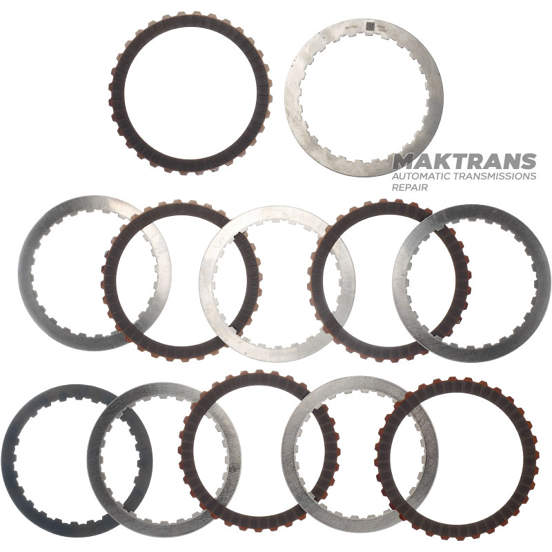 Комплект стальных и фрикционных дисков C Clutch ZF 8HP55A 8HP65A 8HP70 8HP75 / (5 фрикционных дисков, общая толщина комплекта 25.15 mm)