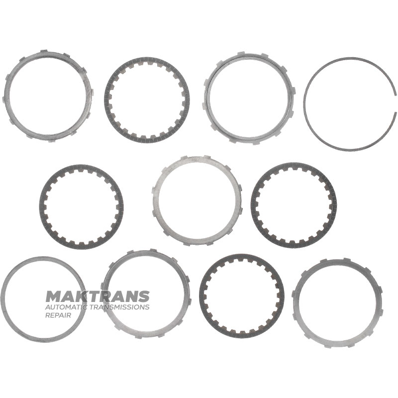 Комплект стальных и фрикционных дисков REVERSE Clutch HONDA CVT JDJC M3WC G2AA / (4 фрикционных дисков, общая толщина комплекта 18.75 mm)