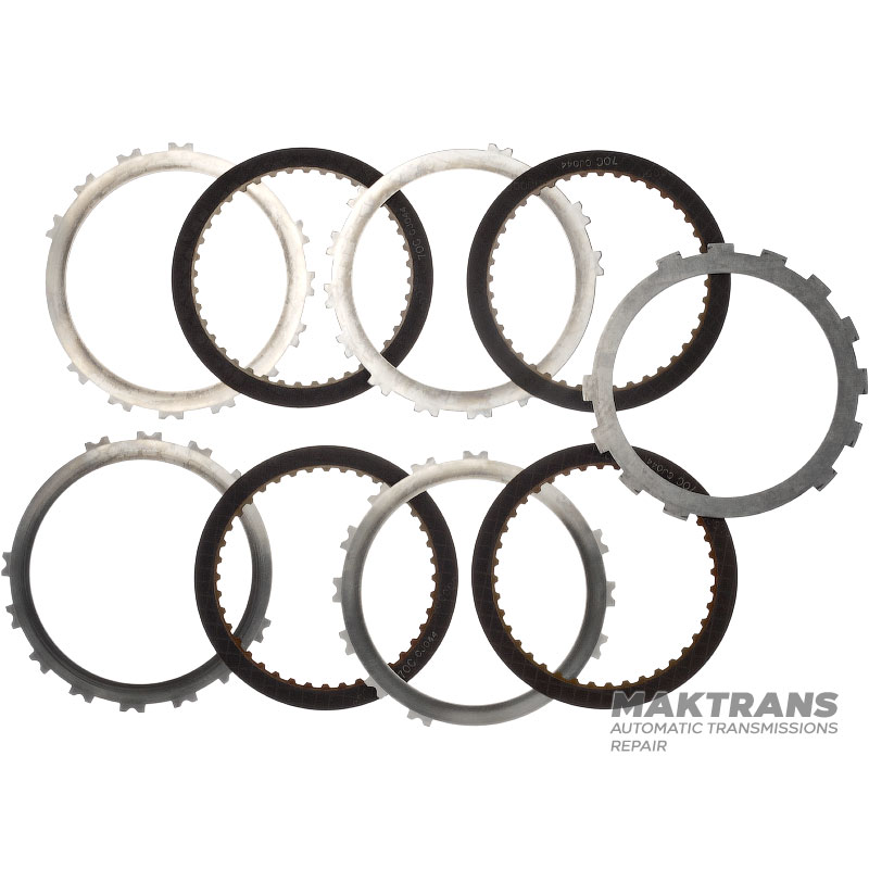 Комплект стальных и фрикционных дисков 2ND Brake TOYOTA U140E U140F U240E U241E U150E U151E U151F U250E 3568228010 3569221011 (4 фрикционных диска, общая толщина комплекта 18.60 mm)