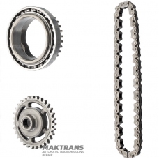 Комплект цепи и шестерней масляного насоса SUBARU TR580 2nd Gen — ширина цепи 6.85 mm
