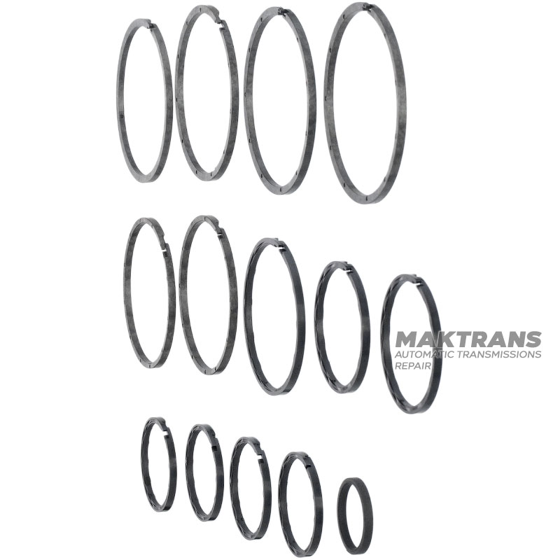 Комплект пластиковых разрезных уплотнительных колец TOYOTA UA80 / AISIN WARNER AWF8G45 AWF8G55 — (14 колец в комплекте)