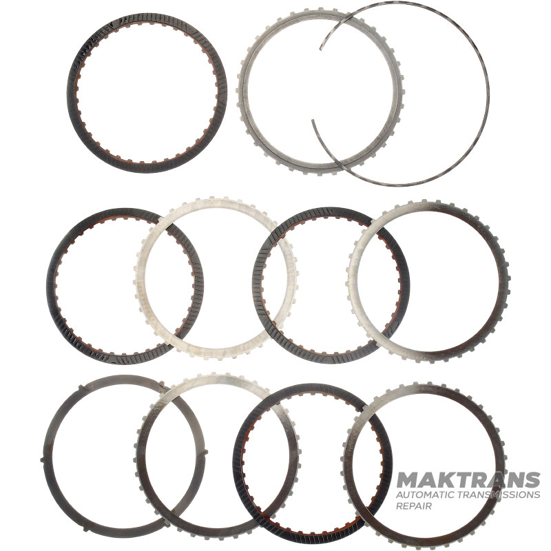 Комплект стальных и фрикционных дисков 3-5-R Clutch 6L45 / 6L50 24225569 24237663 — 4 фрикционных диска (общая толщина комплекта 22.90 мм)
