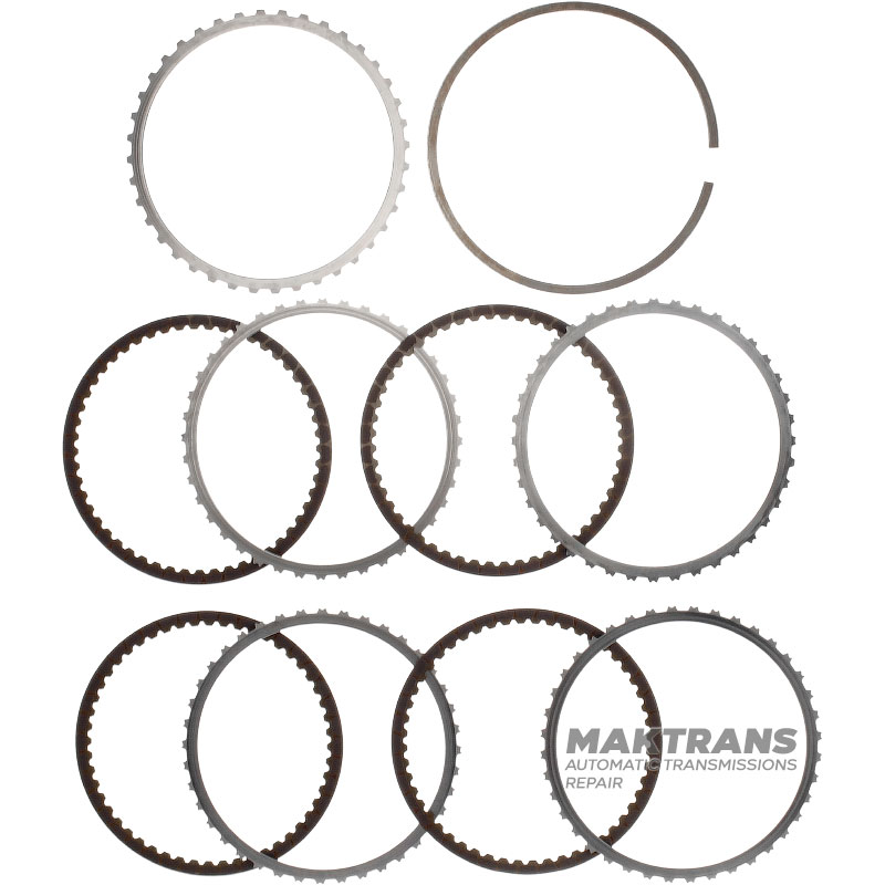 Комплект стальных и фрикционных дисков K2 / C2 Clutch TOYOTA UA80 3566748030 3566706030 — 4 фрикционных диска (общая толщина комплекта 18.40 мм)