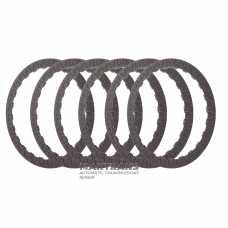 Комплект стальных фрикционных дисков C Clutch FORD 10R80 — 6 дисков (нар.Ø 176.05 мм, 24 зуба, толщина 2.15 мм)