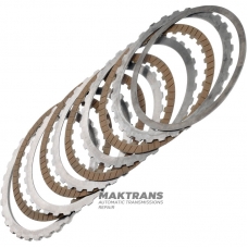 Комплект стальных и фрикционных дисков A Clutch ZF 6HP26 — общая толщина комплекта 19.10 мм, 4 фрикционных диска (нар.Ø 187.40 мм, 1.60 мм, 30 зубьев)