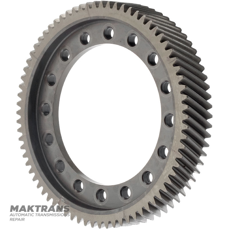Косозубая шестерня дифференциала NISSAN INFINITY JATCO JF403E RE4F04A RE4F04B 3810180X80 3810180X15 — 74 зуба (нар.Ø 207.70 мм), 16 крепежных отверстий
