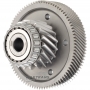 Промежуточный вал дифференциала FORD HF45 eCVT PZ18-7H348-BA PZ18-7H346-BC 238296397 20557198 — ведущая шестерня 19 зубьев (нар.Ø 81.65 мм, 2 насечки), ведомая шестерня 89 зубьев (нар.Ø 149.75 мм, без насечек)