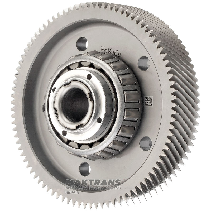 Промежуточный вал дифференциала FORD HF45 eCVT PZ18-7H348-BA PZ18-7H346-BC 238296397 20557198 — ведущая шестерня 19 зубьев (нар.Ø 81.65 мм, 2 насечки), ведомая шестерня 89 зубьев (нар.Ø 149.75 мм, без насечек)