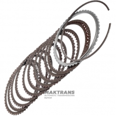 Комплект стальных и фрикционных дисков Overdrive Clutch Hyundai / KIA A8LF1 454254G100 — (10 фрикционных дисков, общая толщина комплекта 22.60 mm)