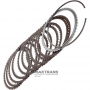 Комплект стальных и фрикционных дисков Overdrive Clutch Hyundai / KIA A8LF1 454254G100 — (10 фрикционных дисков, общая толщина комплекта 22.60 mm)
