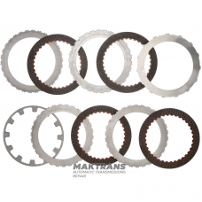 Комплект стальных и фрикционных дисков 2-3-4-6 Brake (B3) 316661XJ0A 316623SX0B 316651XJ0C 316671XJ1C — 4 фрикционных диска (36 зубьев), общая толщина комплекта 18.05 мм