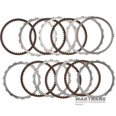 Комплект сталевих та фрикційних дисків B1 Reverse Clutch NISSAN RE5R05A/JATCO JR507A 31532AA310, 3166290X00 – 6 фрикційних дисків (50 зубів на диску), загальна товщина комплекту дисків 28.25 мм