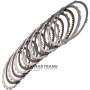 Комплект стальных и фрикционных дисков B1 Reverse Clutch NISSAN RE5R05A / JATCO JR507A 31532AA310, 3166290X00 — 6 фрикционных дисков (50 зубьев на диске), общая толщина комплекта дисков 28.25 мм