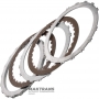 Комплект сталевих та фрикційних дисків LOW COAST B2 BRAKE NISSAN RE5R05A/JATCO JR507A 31662-90X02 — 2 фрикційні диски (30 зубів на диску), загальна товщина комплекту 12.65 мм