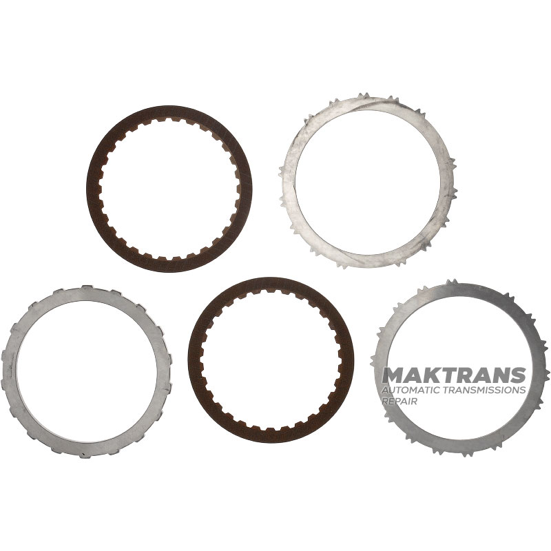 Комплект сталевих та фрикційних дисків LOW COAST B2 BRAKE NISSAN RE5R05A/JATCO JR507A 31662-90X02 — 2 фрикційні диски (30 зубів на диску), загальна товщина комплекту 12.65 мм