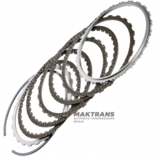 Комплект стальных и фрикционных дисков 4-6 Clutch Hyundai / KIA A8MF1 455654G600 — 5 фрикционных дисков, общая толщина комплекта 17.40 mm
