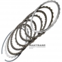 Комплект сталевих та фрикційних дисків 4-6 Clutch Hyundai / KIA A8MF1 455654G600 — 5 фрикційних дисків, загальна товщина комплекту 17.40 mm