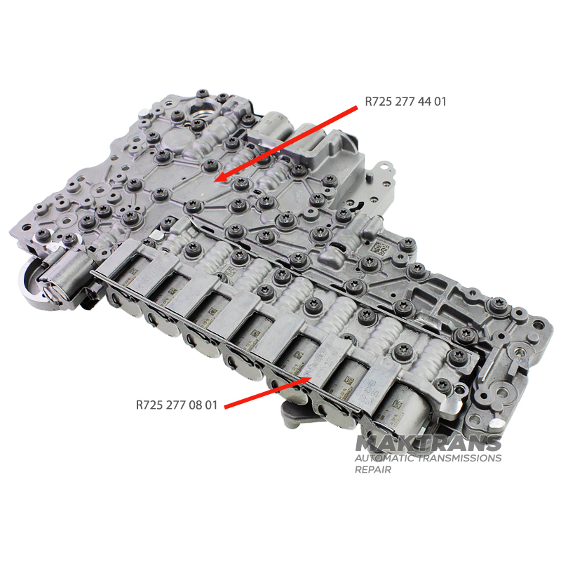 Гідроблок у зборі з соленоїдами Mercedes-Benz 725.0 9G-Tronic NAG3 R7252770801 R7252774401 R7252772001