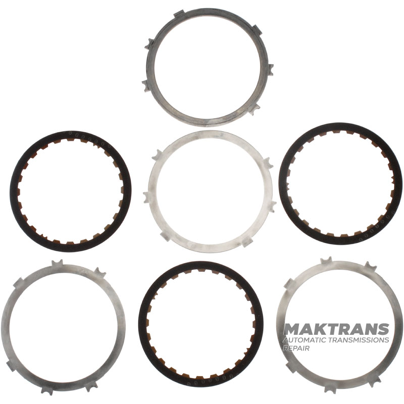 Комплект стальных и фрикционных дисков OVERDRIVE BRAKE Aisin Warner 30-40LE, 30-80LE / TOYOTA A340 A343 — 3 фрикционных диска (общая толщина комплекта 16.70 мм)