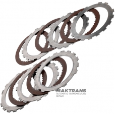 Комплект сталевих та фрикційних дисків INTERMEDIATE CLUTCH Aisin Warner 30-40LE, 30-80LE/TOYOTA A343 - 5 фрикційних дисків (загальна товщина комплекту 27 мм)