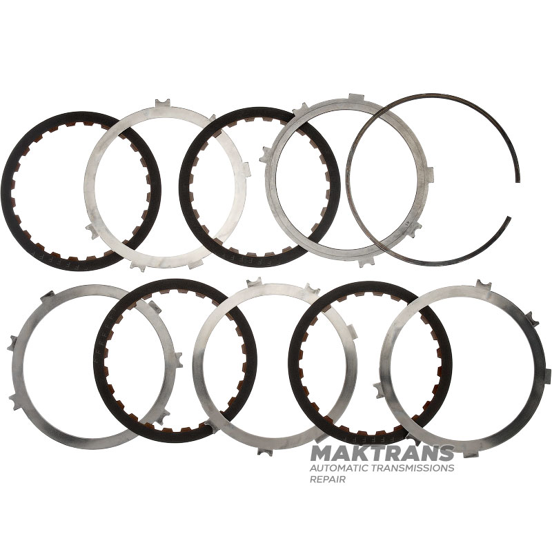 Комплект сталевих та фрикційних дисків OVERDRIVE BRAKE Aisin Warner 30-40LE, 30-80LE / TOYOTA A340 A343 - 4 фрикційні диски (загальна товщина комплекту 22.50-22.60 мм)