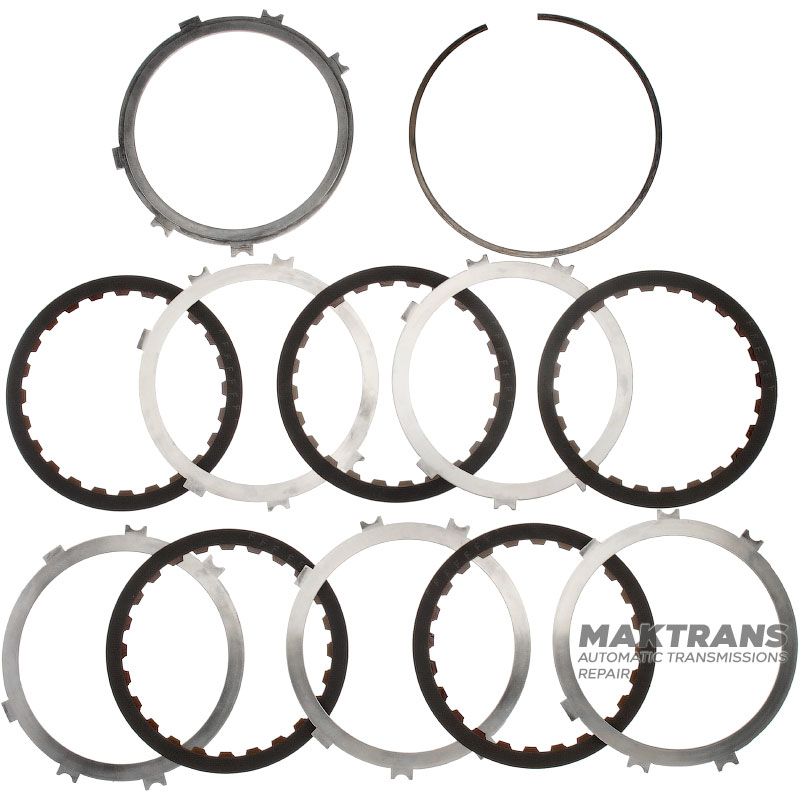 Комплект сталевих та фрикційних дисків OVERDRIVE BRAKE Aisin Warner 30-40LE, 30-80LE/TOYOTA A340 A343 - 5 фрикційних дисків (загальна товщина комплекту 25.05 мм)