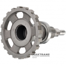 Выходной вал NISSAN RE5R05A RE7R01A / JATCO JR507A JR710E — общая высота вала 199 мм, 32 шлица (нар.Ø 34 мм), парковочная шестерня 20 зубьев (нар.Ø 129.95 мм), 36 шлицев на вн. стороне