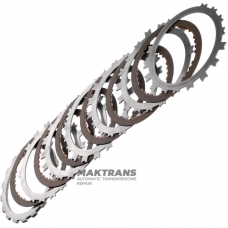 Комплект сталевих та фрикційних дисків LOW-REVERSE BRAKE Aisin Warner 30-40LE, 30-80LE/TOYOTA A340 A343 - 6 фрикційних дисків (загальна товщина комплекту 25.75 мм)