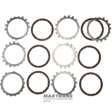 Комплект сталевих та фрикційних дисків LOW-REVERSE BRAKE Aisin Warner 30-40LE, 30-80LE/TOYOTA A340 A343 - 6 фрикційних дисків (загальна товщина комплекту 25.75 мм)