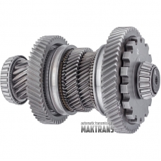 Выходной вал №1 VAG DSG DQ500 0BT / 0BH — 15 зубьев (нар.Ø 64 мм), 53 зубьев (нар.Ø 141 мм), 45 зубьев (нар.Ø 100.50 мм), 39 зубьев (нар.Ø 87.90 мм), 57 зубьев (нар.Ø 160.65 мм)