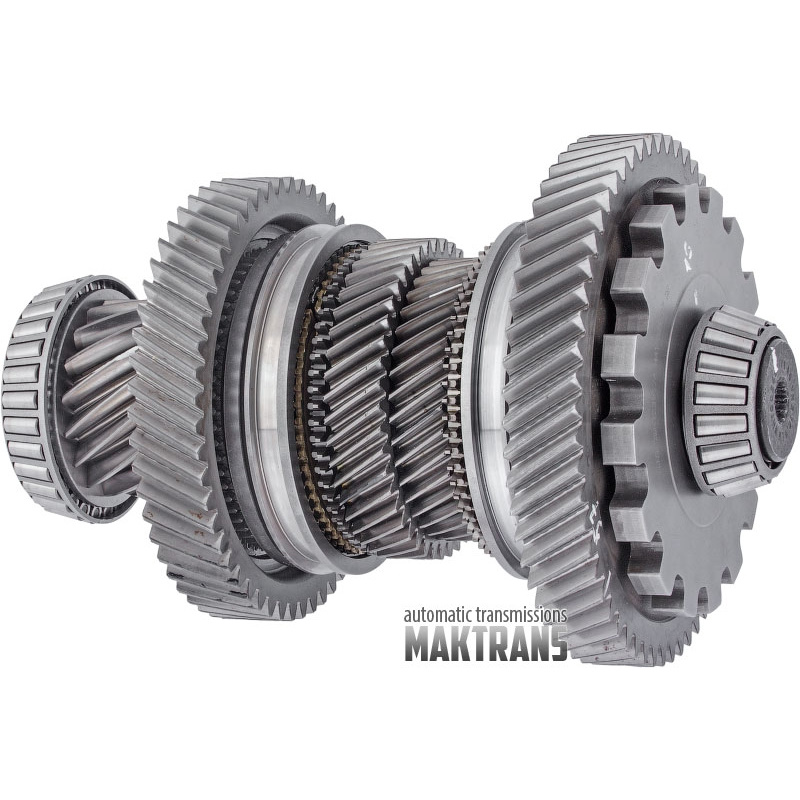 Вихідний вал №1 VAG DSG DQ500 0BT / 0BH - 15 зубів (нар.Ø 64 мм), 53 зубів (нар.Ø 141 мм), 45 зубів (нар.Ø 100.50 мм), 39 зубів (нар.Ø 87.90 мм), 57 зубів
