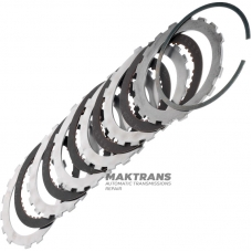 Комплект стальных и фрикционных дисков 2ND Brake (Intermediare Clutch) Aisin Warner 30-40LE, 30-80LE / TOYOTA A343 — 5 фрикционных дисков (общая толщина комплекта 25.60 мм, диск опорный 3.30 мм)