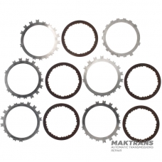Комплект сталевих та фрикційних дисків LOW-REVERSE BRAKE Aisin Warner 30-40LE, 30-80LE/TOYOTA A340 A343 - 5 фрикційних дисків (загальна товщина комплекту 22.60 мм, товщина опорного диска 4.60 мм)